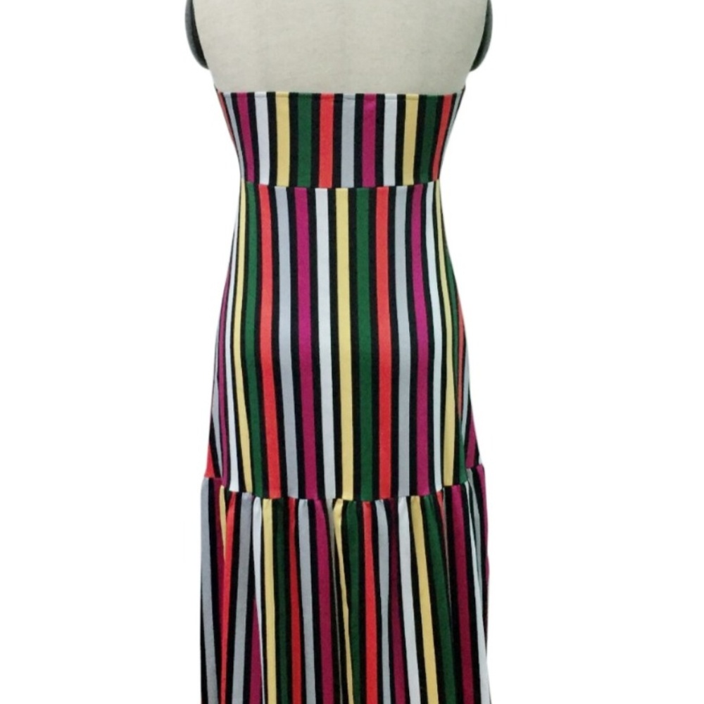 NWOT Strapless Stripe Long Maxi Dress - Picture 6 of 7
